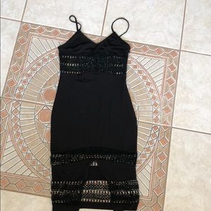 BLACK Spaghetti Cut Out Dress |Size M|
